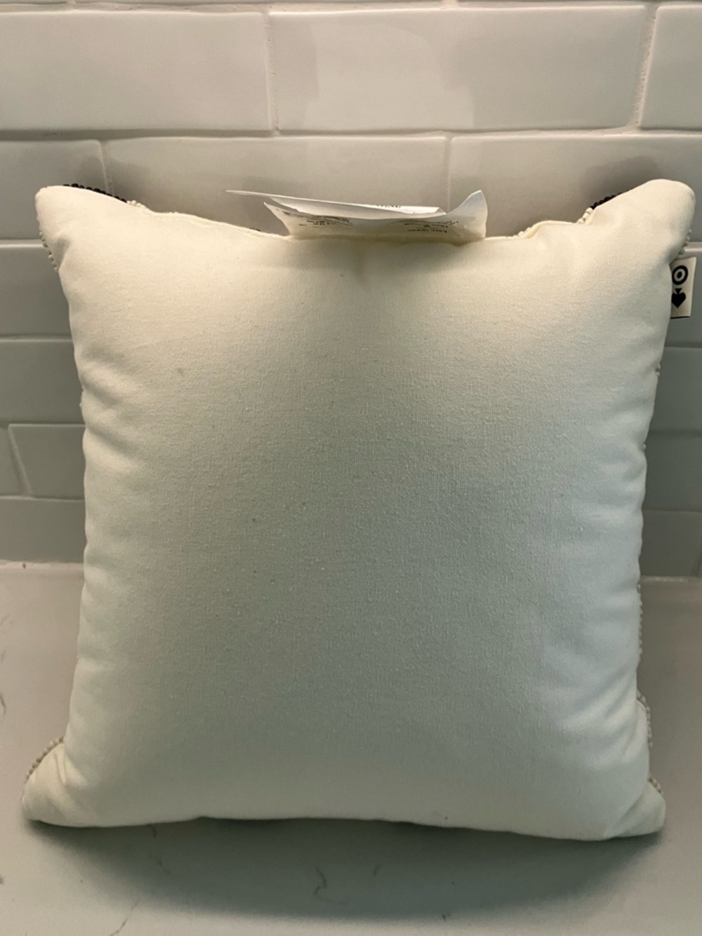kate spade x Target beaded polka dot square throw pillow 2x12 cream/black NWT - Picture 5 of 6